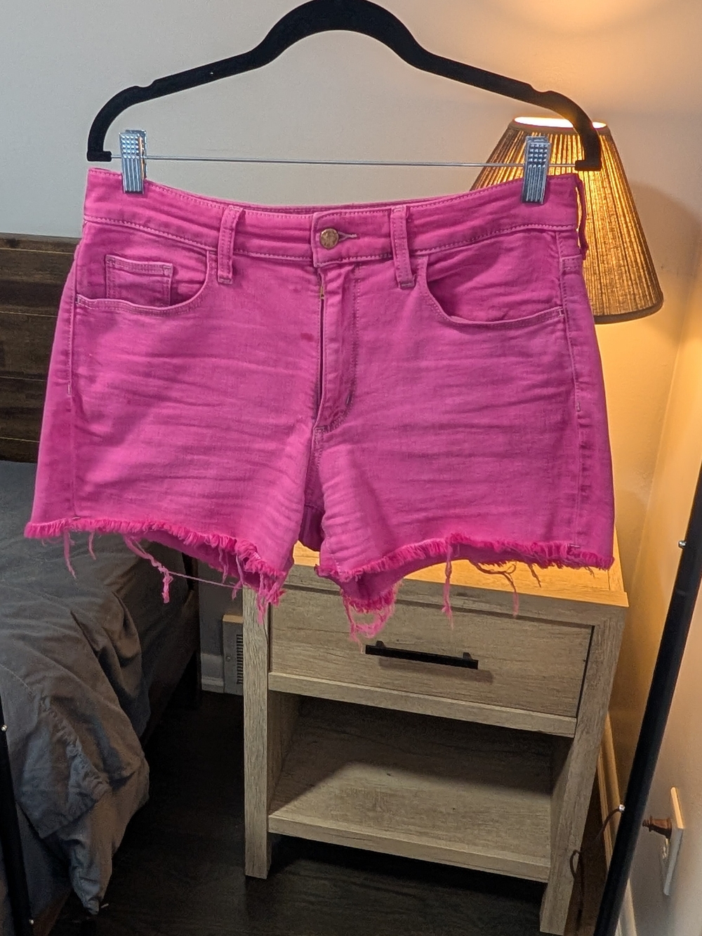 wild fable Hot Pink Frayed Denim Shorts